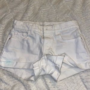 White boyfriend shorts